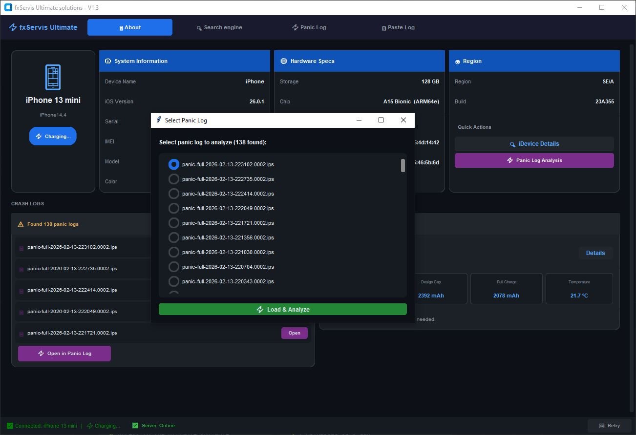 Panic Log Analyzer